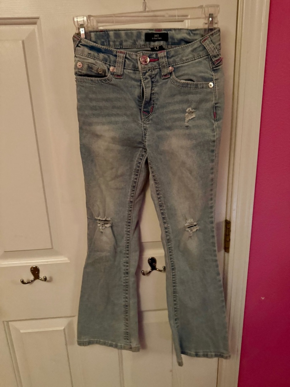 Joey Light Blue Distressed Flare Jeans